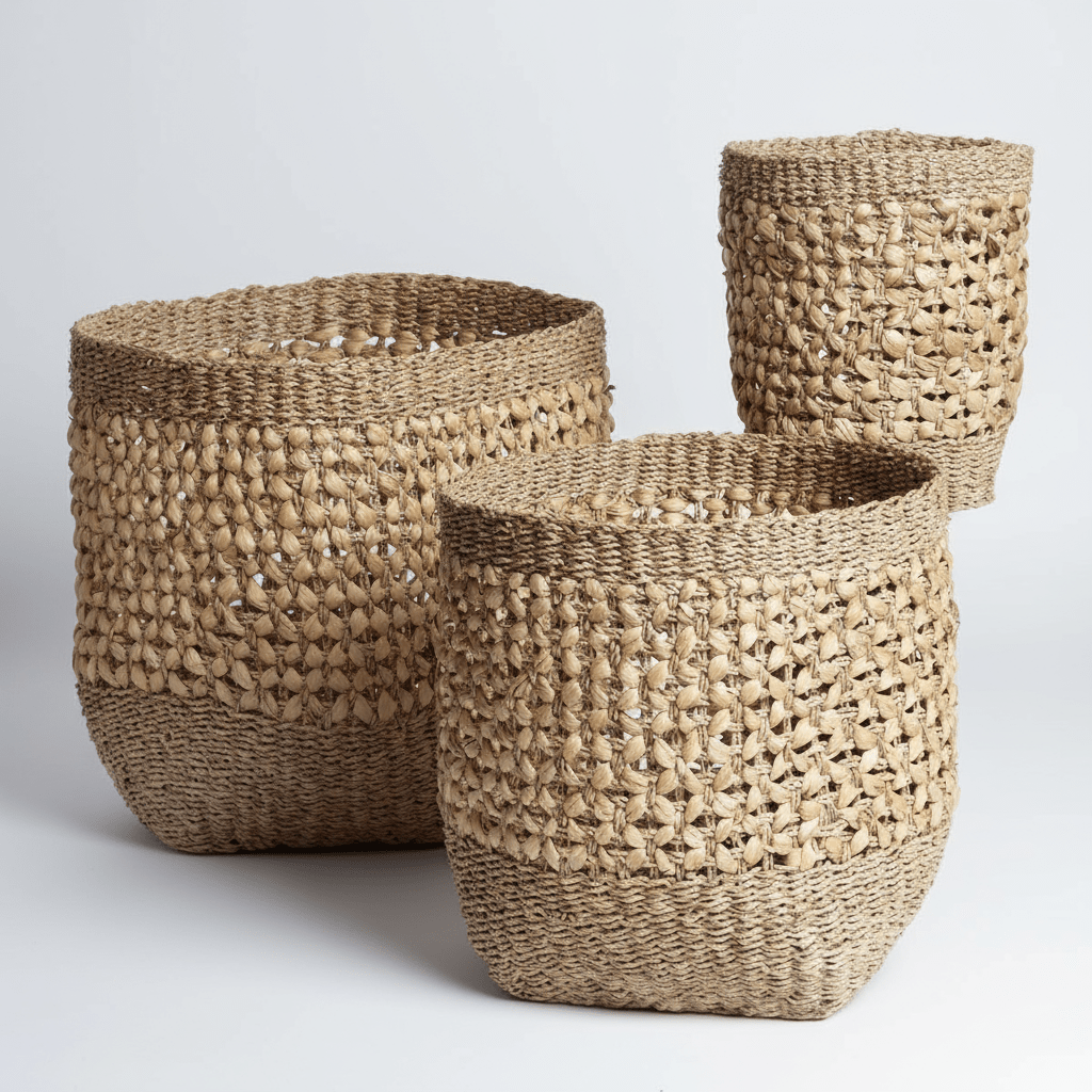 texxture Palomar™ Woven Water Hyacinth Basket, Set of 3