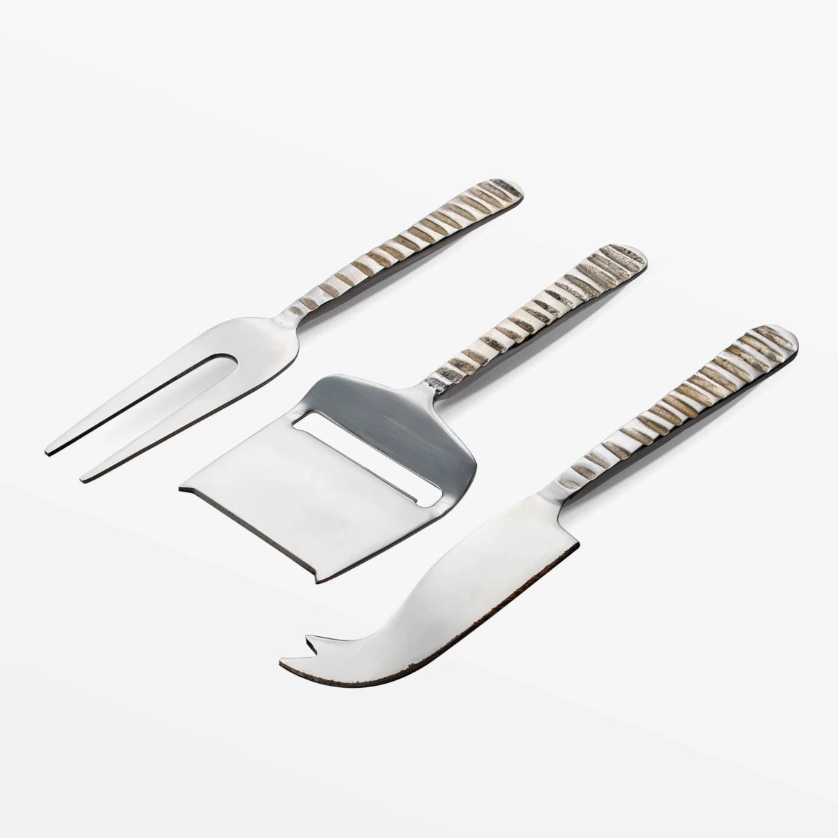 texxture Ravine™ Hand-Forged Stainless Steel Cheese Knives, Set of 3
