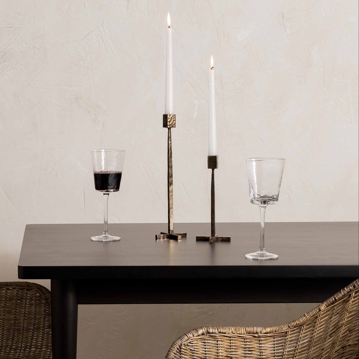 texxture Rayburn™ Hand Forged Steel Taper Candle Holder