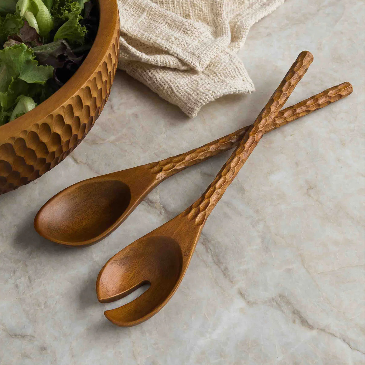 texxture Rocklynn™ Mango Wood Salad Servers