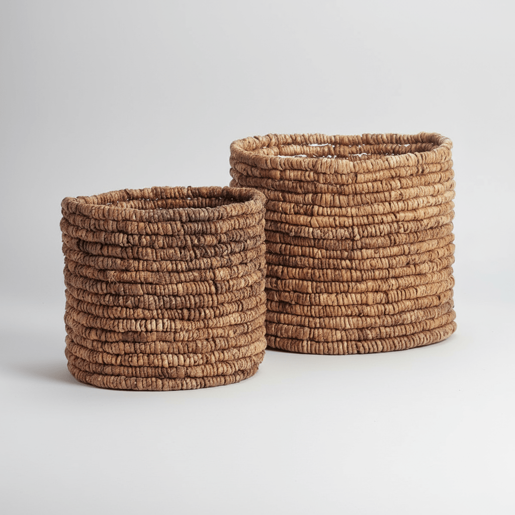 texxture Roletta™ Banana Bark Basket, Set of 2