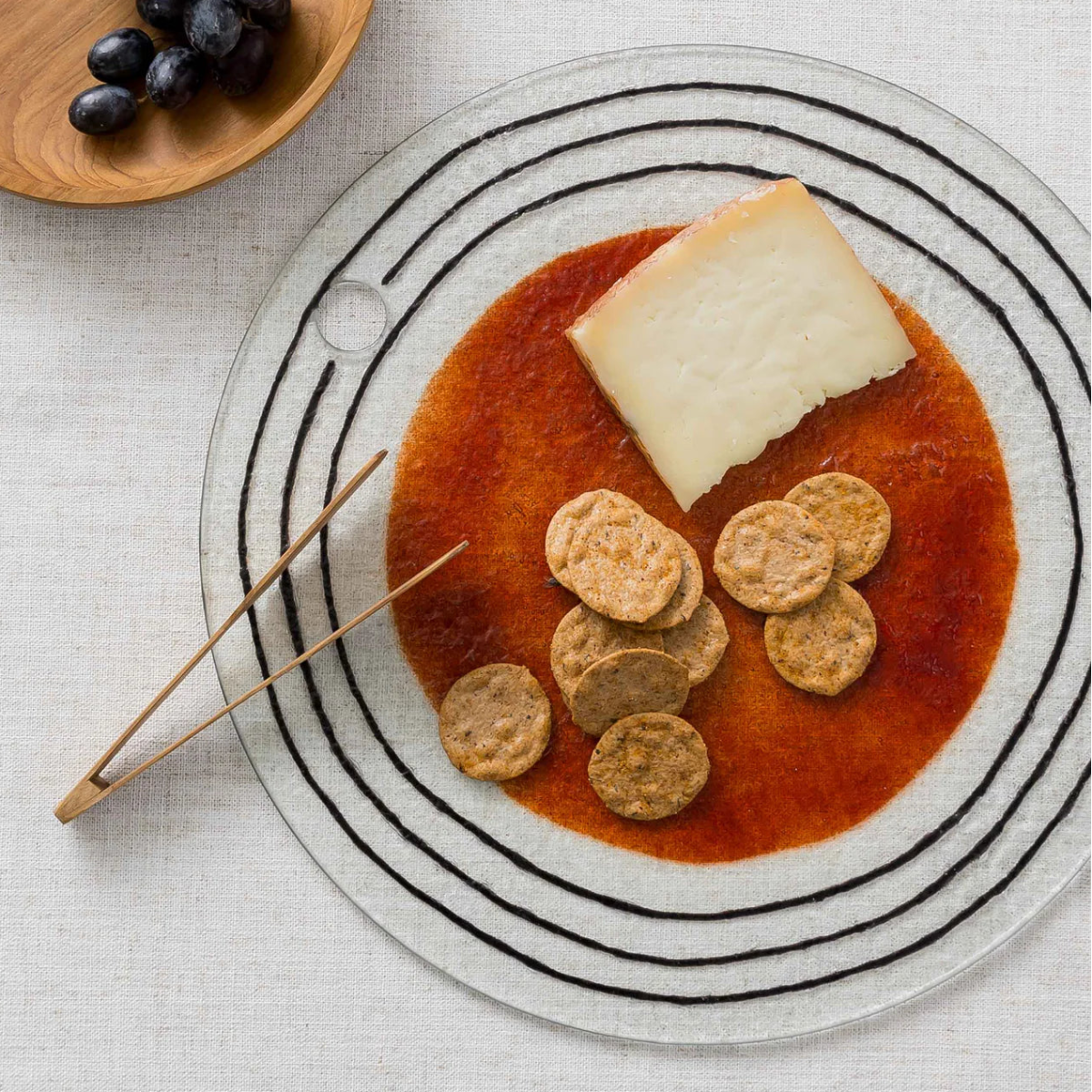 texxture Serengeti™ Hand - Blown Glass Serving Board - 15" Charcuterie Platter