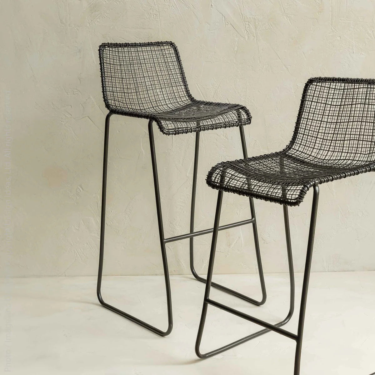 texxture Sonoma™ Bar Stool - Hand - Woven Steel Vine Design Counter Height Seating