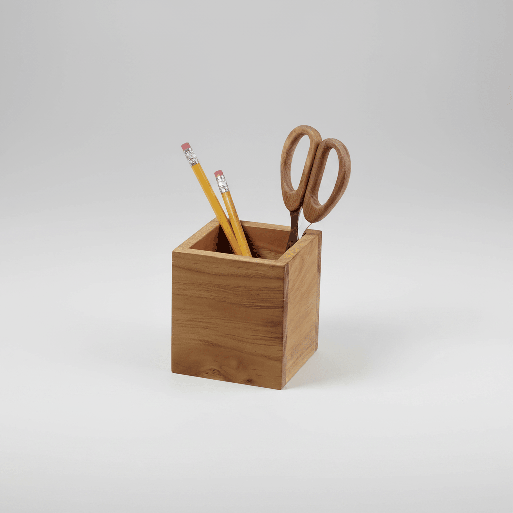 texxture Takara™ Solid Teak Wood Pencil Cup