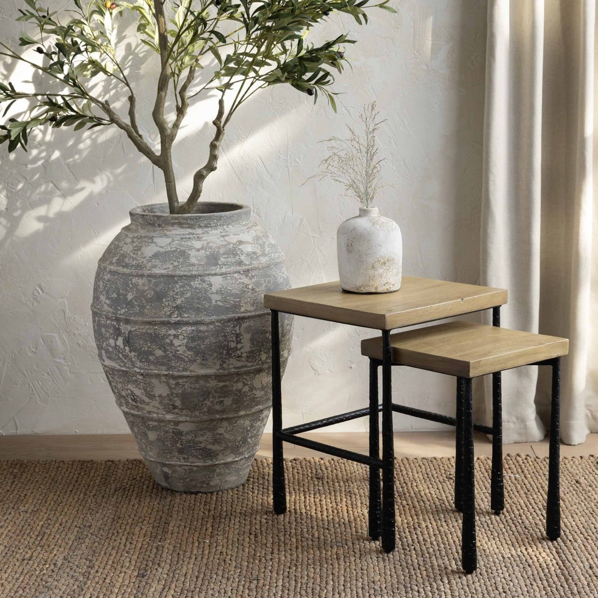 texxture Valea™ Mango Wood Square Side Tables - Set of 2