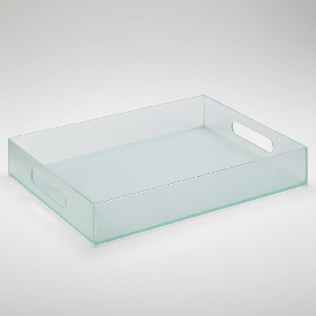 texxture Vinestra™ Frosted Glass Desk Tray Organizer
