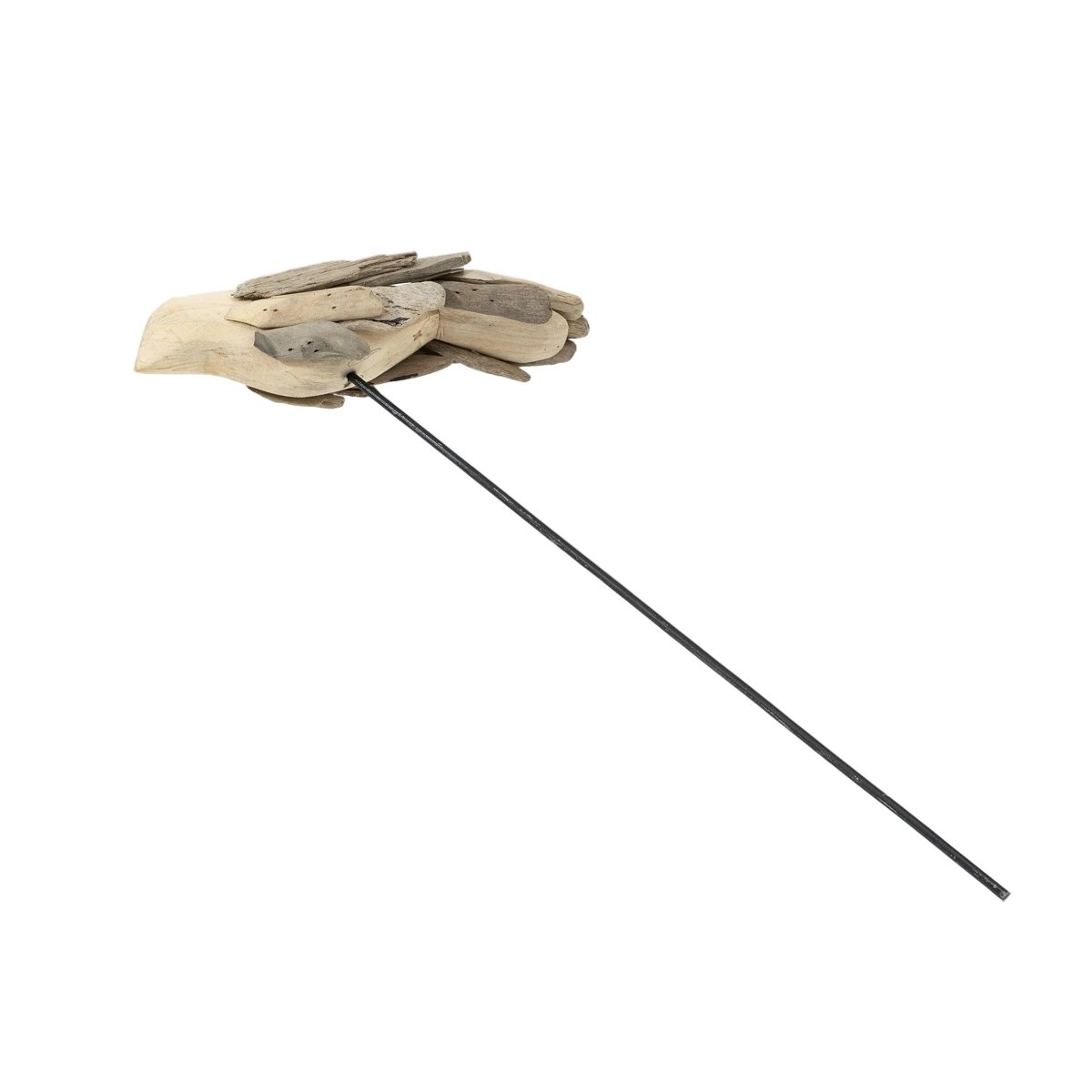 texxture Walden™ Hand - Carved Wood Bird Sculpture with Natural Bark Feathers