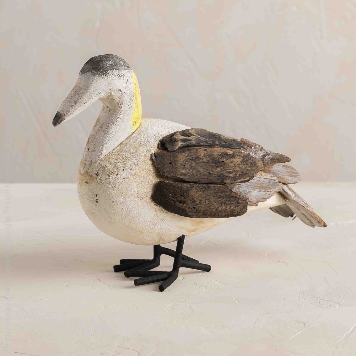 texxture Walden™ Hand - Carved Wood Duck Sculpture - Decorative Doorstop & Decor