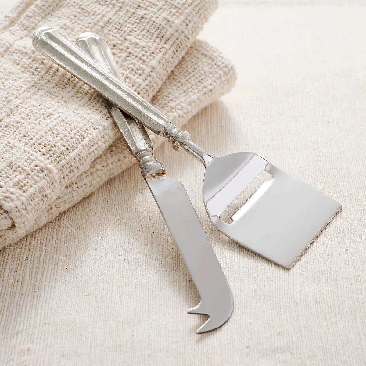 texxture Waldorf™ Brass Cheese Knives - Set of 2