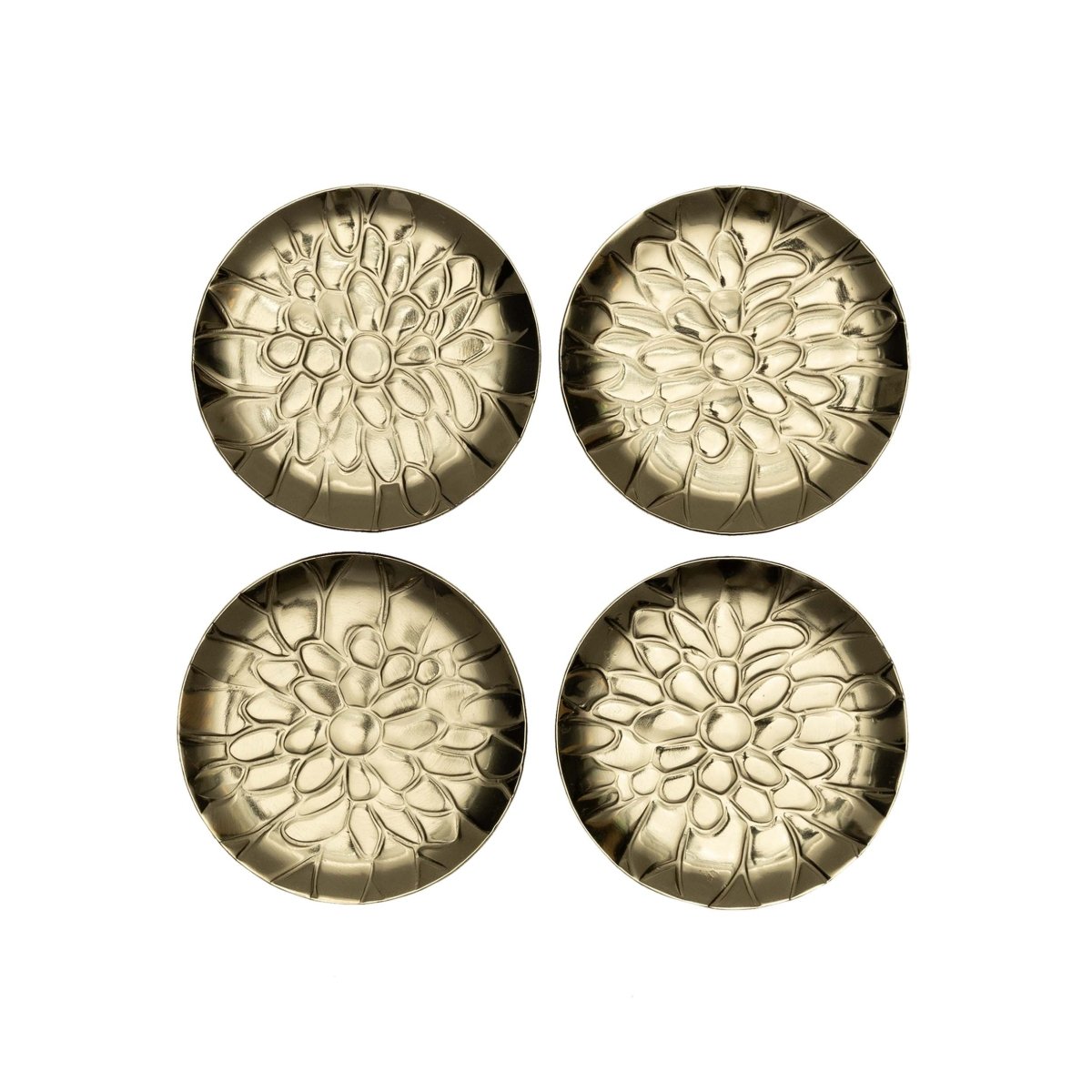 texxture Wexler™ Plates with Chrysanthemum Design, Set of 4