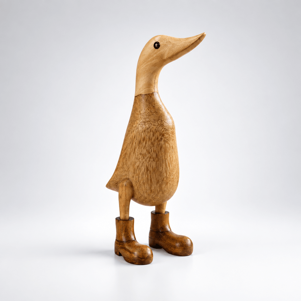 The Broward Design Center Bali Hand-Carved Bamboo Duck Sculpture