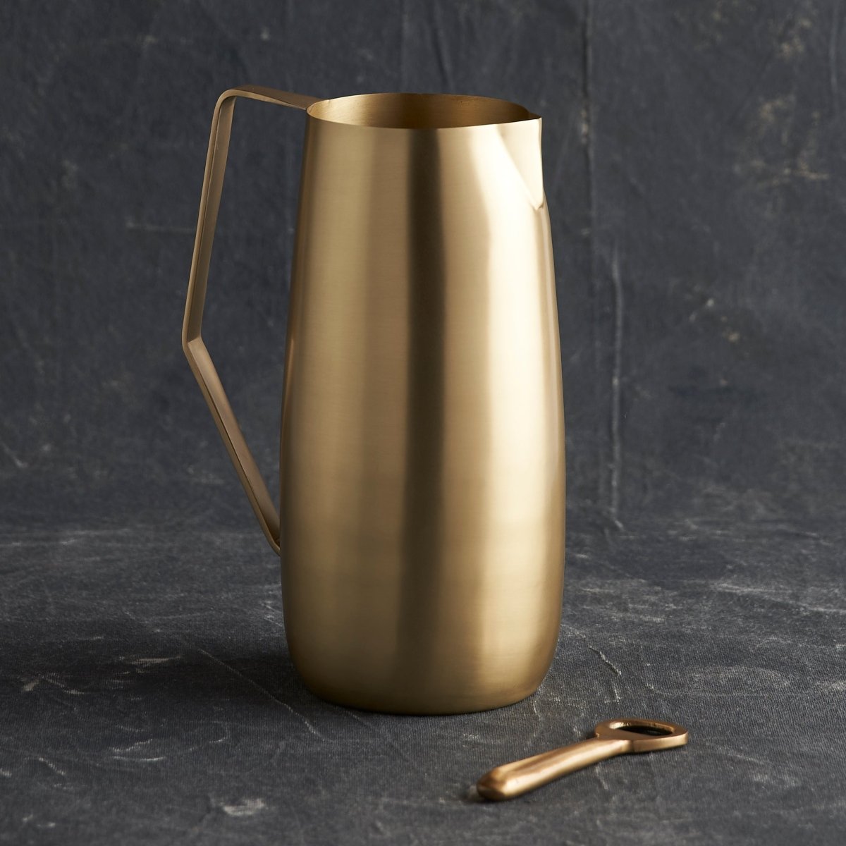 The Collective Artisan Brass Pitcher | 64 oz Handcrafted Lead - Free Brass Serving Pitcher