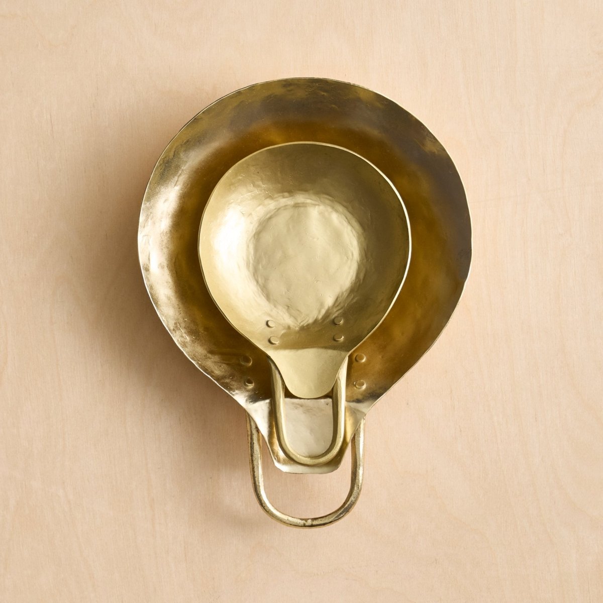 The Collective Forge Brass Spoon Rests - Set of 2 | Hammered Stainless Steel Nesting Spoon Rests
