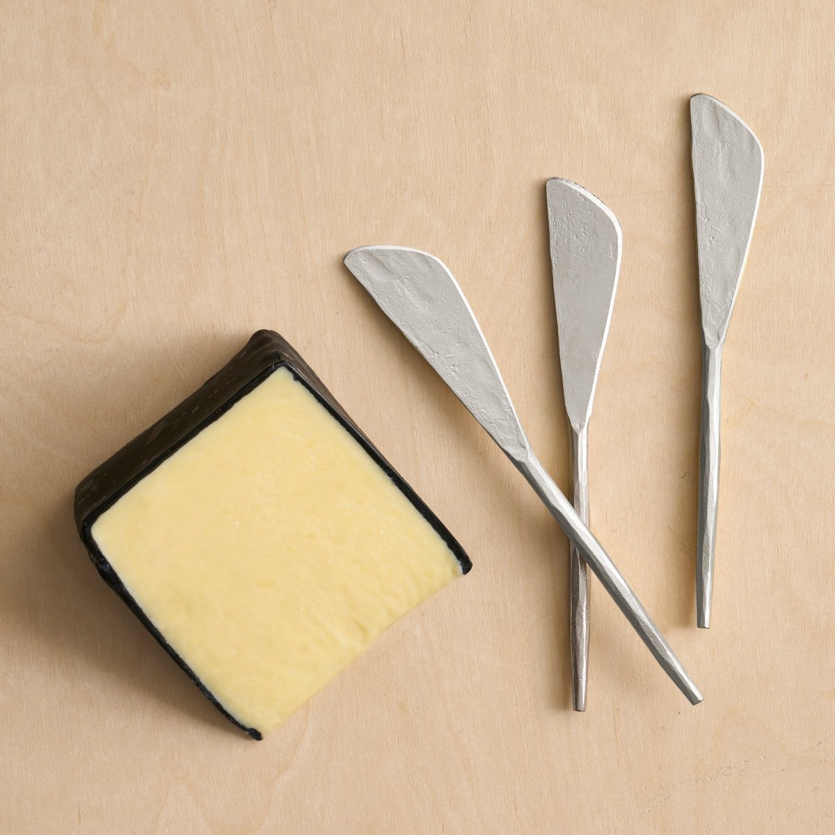 The Collective Forge Pewter Spreader Knives - Set of 3 | Hand - Forged Stainless Steel Cheese & Butter Spreaders