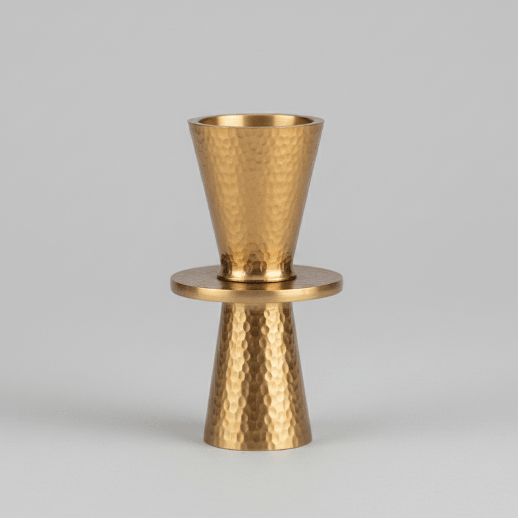 The Collective Pebbled Brass Double-Sided Cocktail Jigger