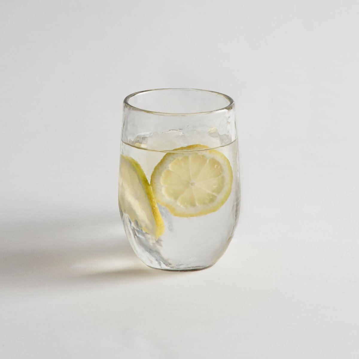 The Collective Pebbled Hand - Blown Medium Drinking Glasses – Set of 4 | 12 oz Recycled Glass Tumblers