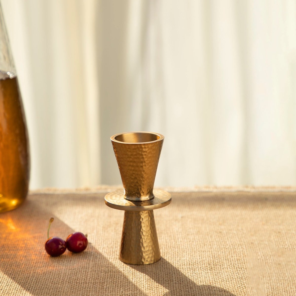 The Collective Pebbled Jigger | Brass - Finished Hammered Aluminum Double Jigger