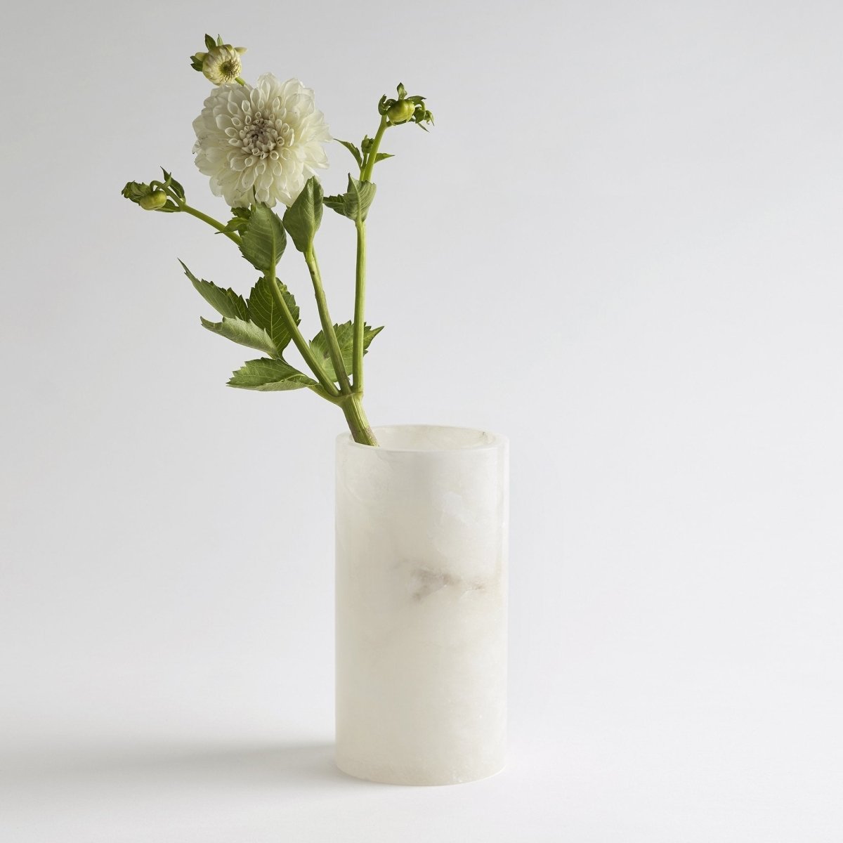 The Collective Santo Alabaster Tall Vase | Handmade Portuguese Stone Flower Vase