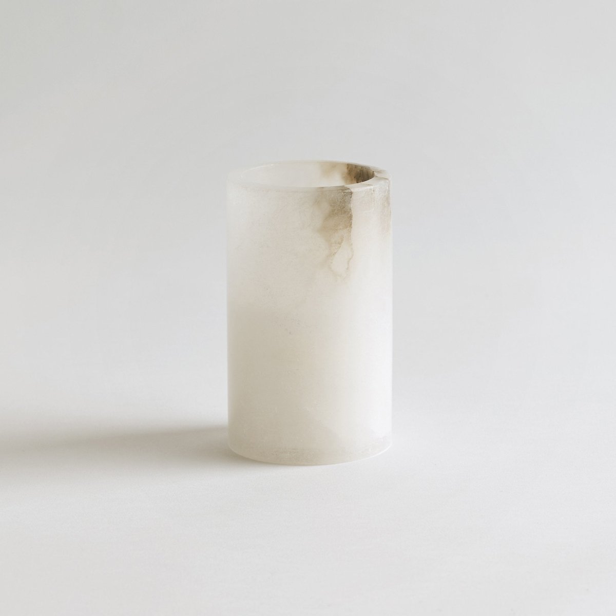 The Collective Santo Alabaster Tall Votive | Handmade Portuguese Stone Candle Holder