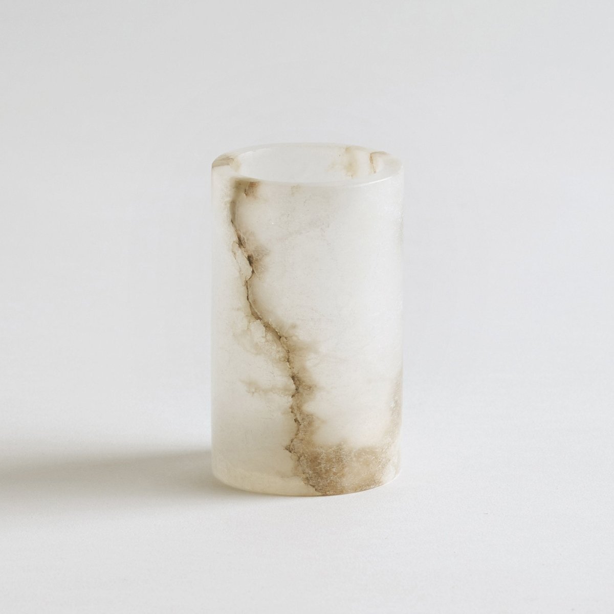 The Collective Santo Alabaster Tealight Holder | Handmade Portuguese Stone Candle Holder