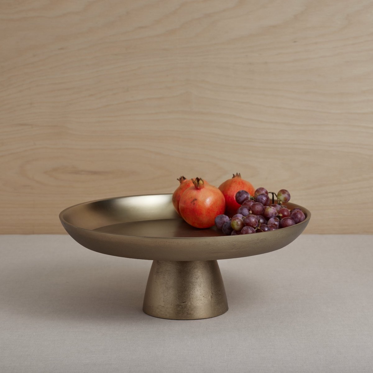 The Collective Stinson Antique Brass Large Pedestal | Hand - Cast Aluminum Cake Stand & Serving Riser