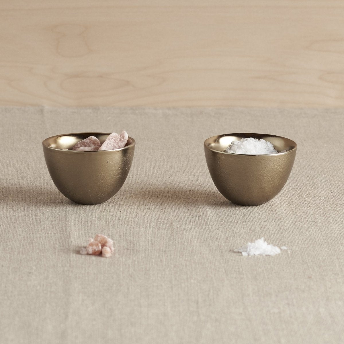 The Collective Stinson Antique Brass Pinch Bowls - Set of 2 | Hand - Cast Aluminum Condiment & Snack Bowls