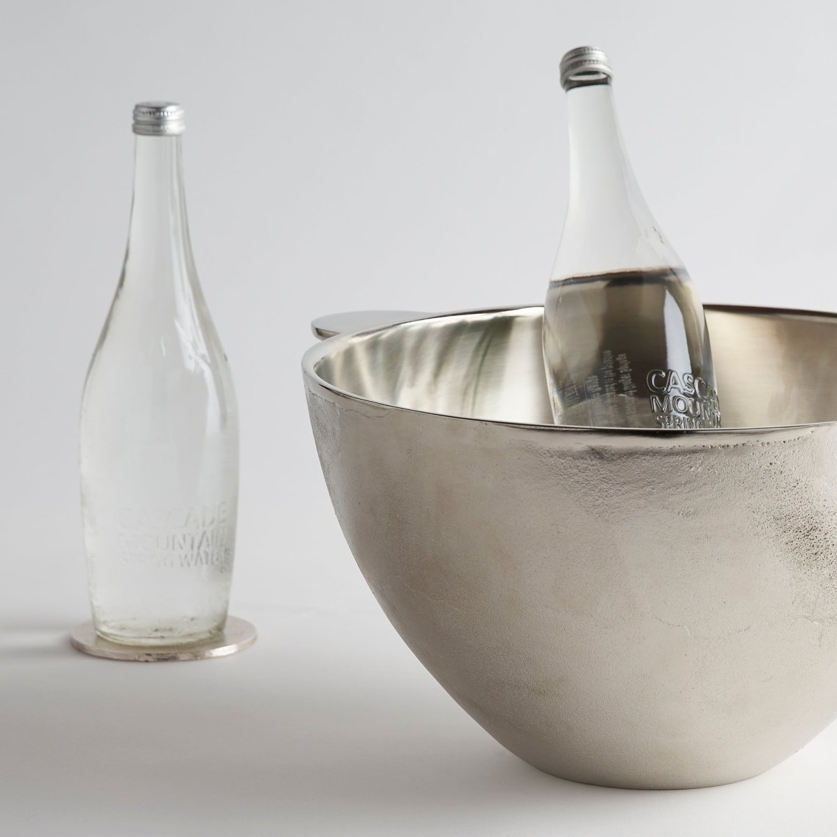 The Collective Stinson Nickel Party Bucket | Large Cast Aluminum Beverage Tub