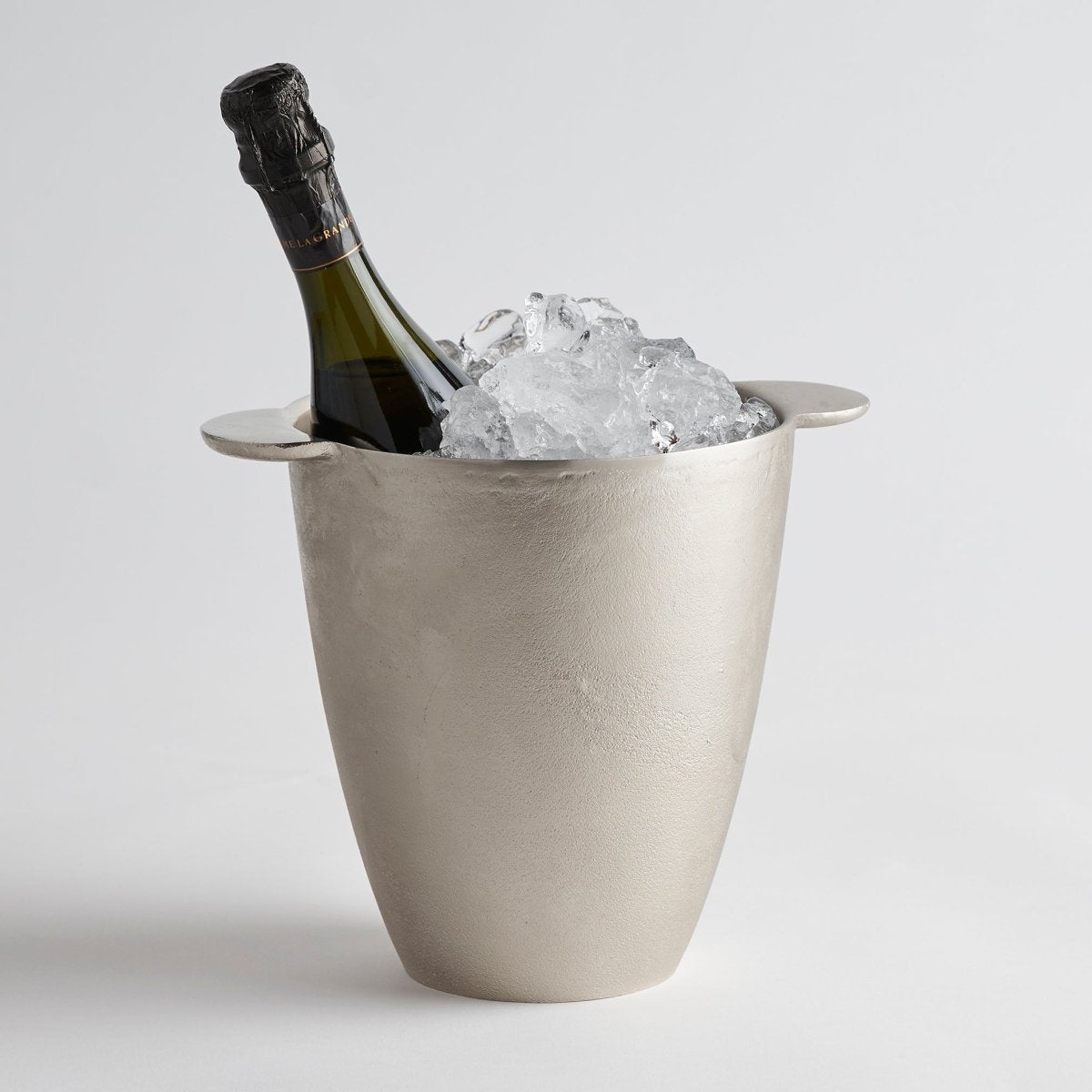 The Collective Stinson Nickel Wine Chiller Bucket | Cast Aluminum Bottle Chiller