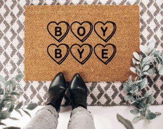 The Doormat Co. Boy Bye Doormat | Candy Hearts