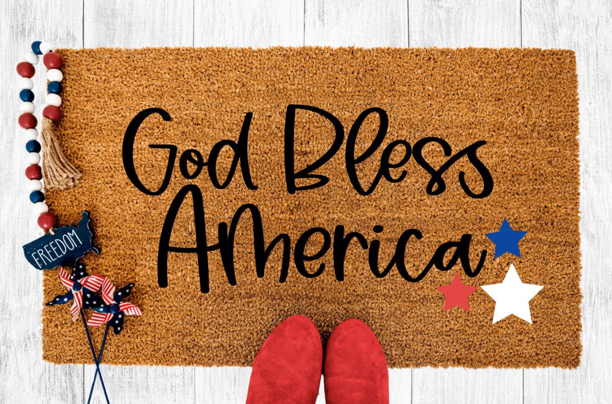 The Doormat Co. God Bless America Doormat