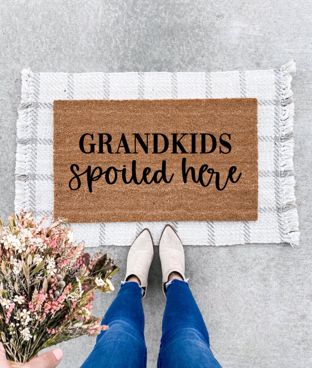 The Doormat Co. Grandkids Spoiled Here Doormat