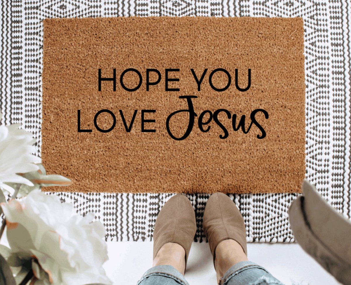 The Doormat Co. Hope You Love Jesus Doormat