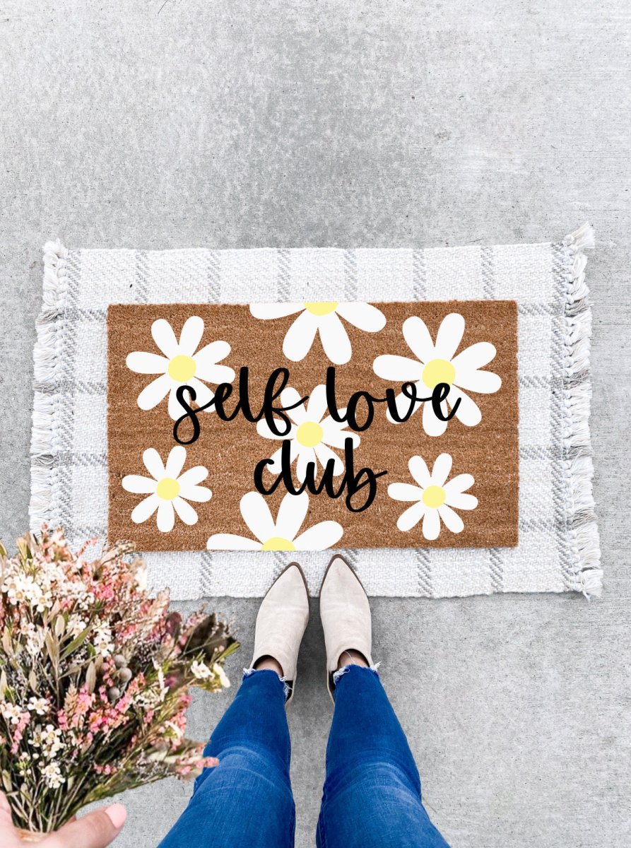 The Doormat Co. Self Love Club Doormat | Daisies