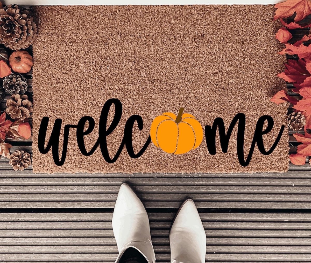 The Doormat Co. Welcome Doormat | Orange