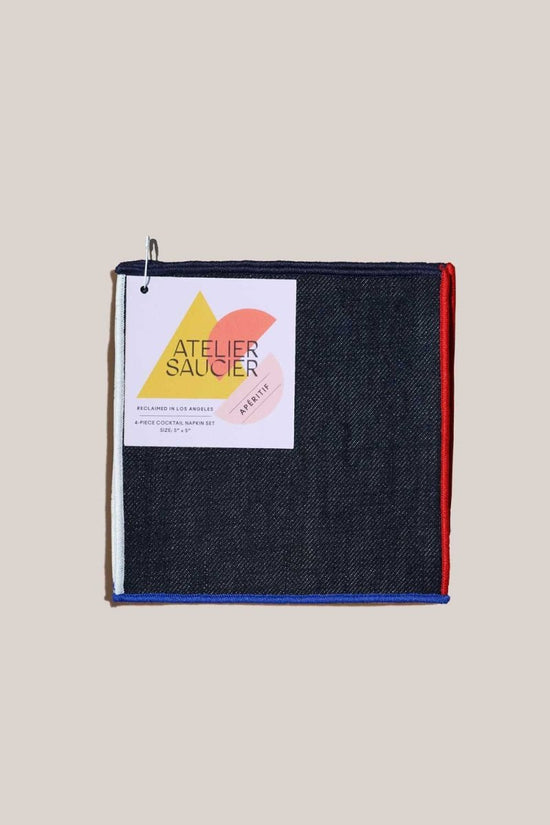 ATELIER SAUCIER The Red, White + Blue Cocktail Napkins | Set of 4 - lily & onyx