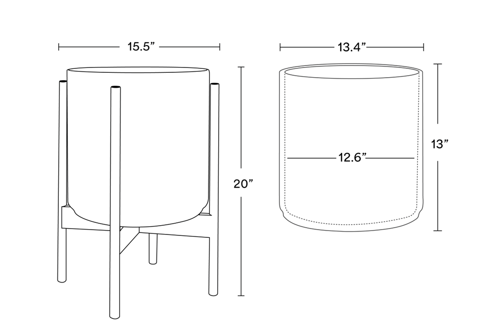 
                      
                        LBE Design The Twelve - Ceramic Cylinder with Stand - lily & onyx
                      
                    