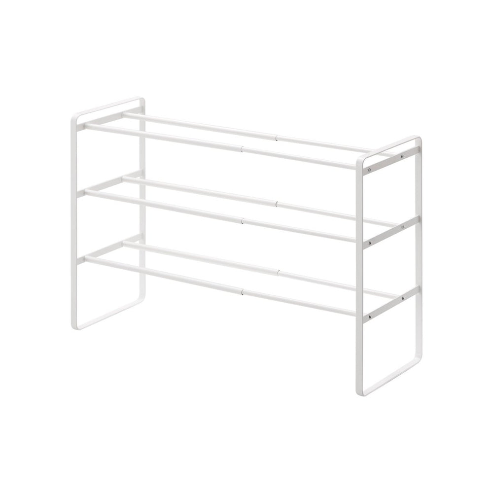Yamazaki Home Three - Tier Expandable Steel Shoe Rack, 18" H - lily & onyx