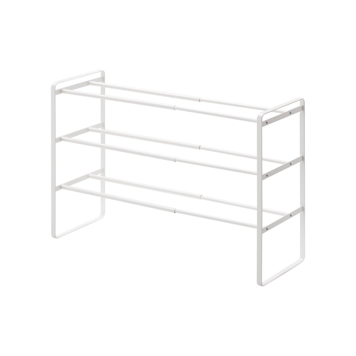 Yamazaki Home Three - Tier Expandable Steel Shoe Rack, 18" H - lily & onyx