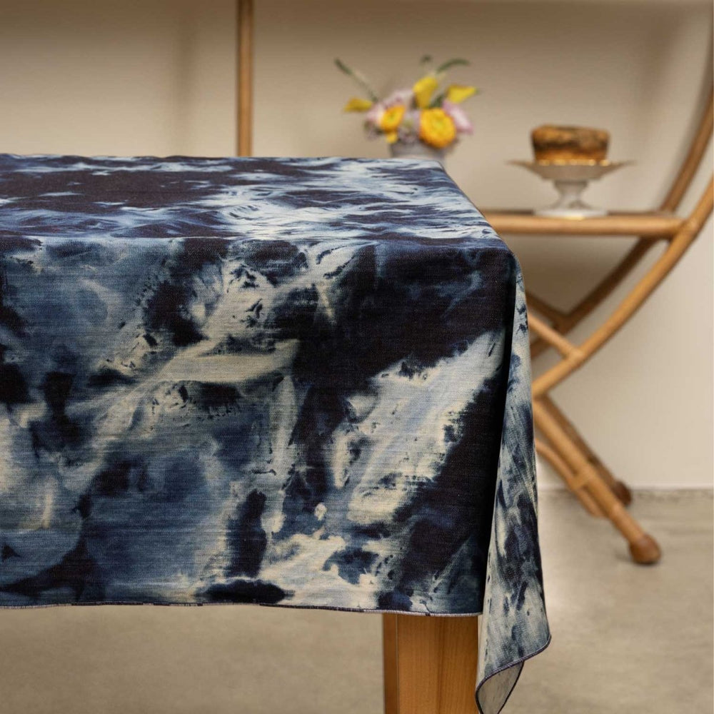 
                      
                        ATELIER SAUCIER Tie - Dye Denim Tablecloth - lily & onyx
                      
                    