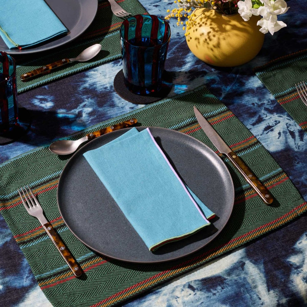 ATELIER SAUCIER Tie - Dye Denim Tablecloth - lily & onyx