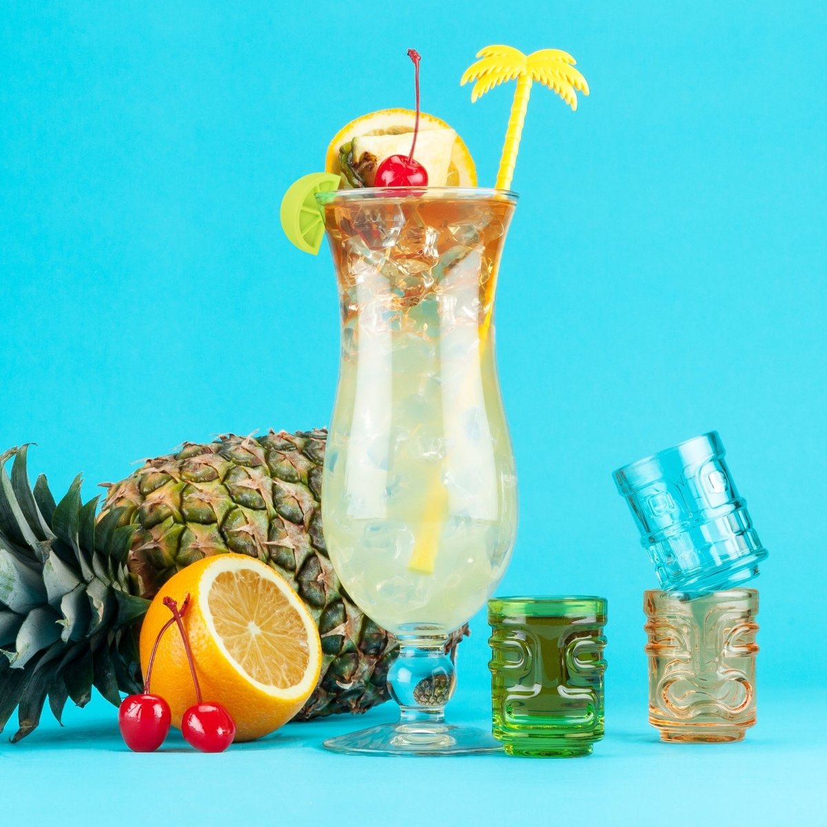 True Tiki Trio Shot Glasses in Assorted Colors, Set of 3