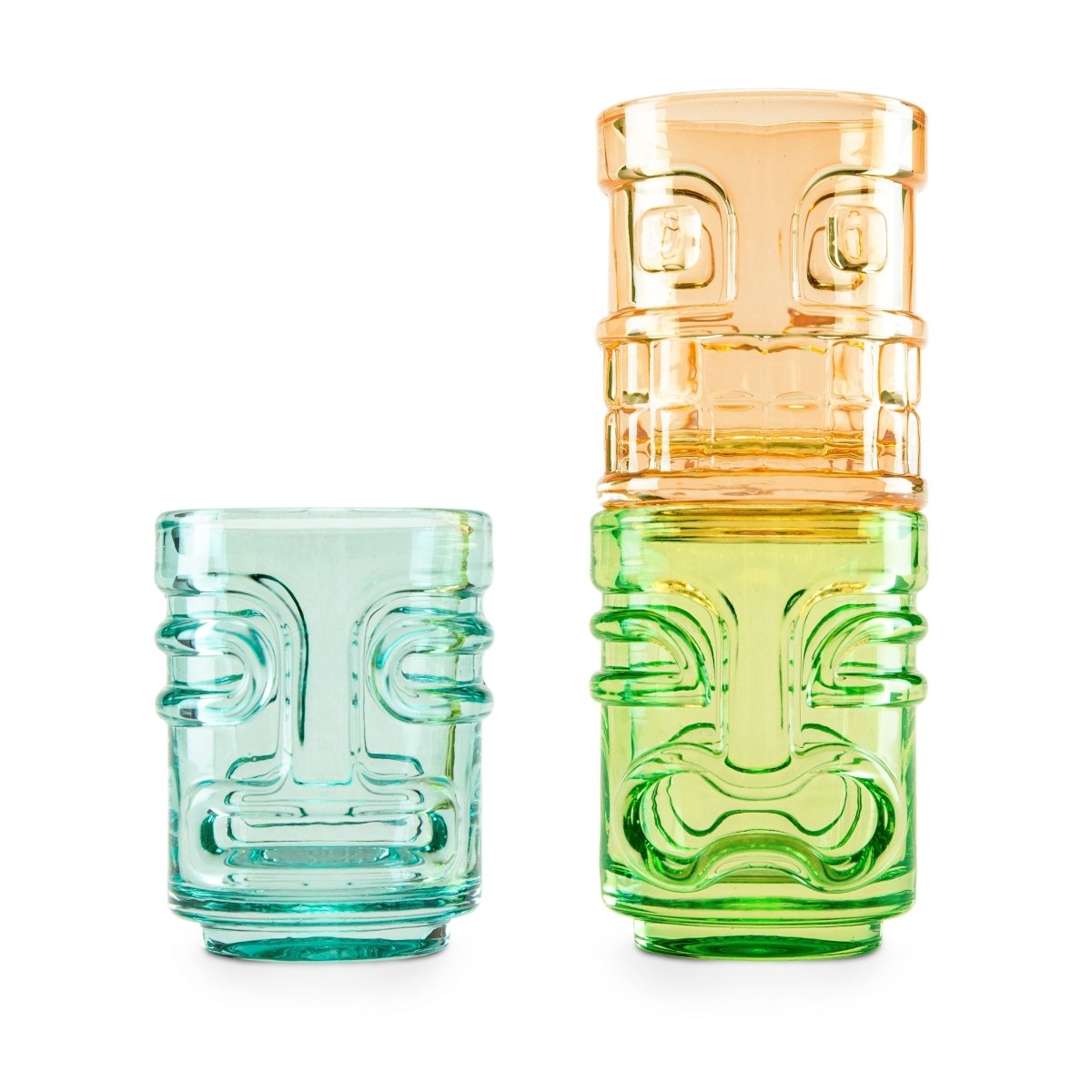 True Tiki Trio Shot Glasses in Assorted Colors, Set of 3 - lily & onyx