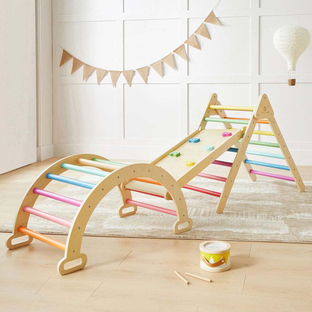 Tiny Land Tiny Land® 5 - in - 1 Rainbow Climbing Set - lily & onyx