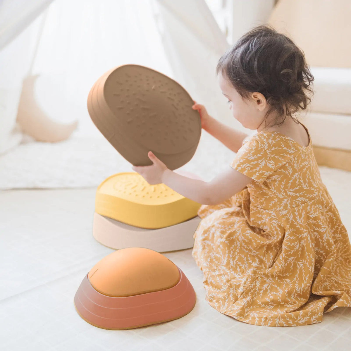 Tiny Land Tiny Land® Children's Balance Stepping Stones - Sunset Hues - lily & onyx