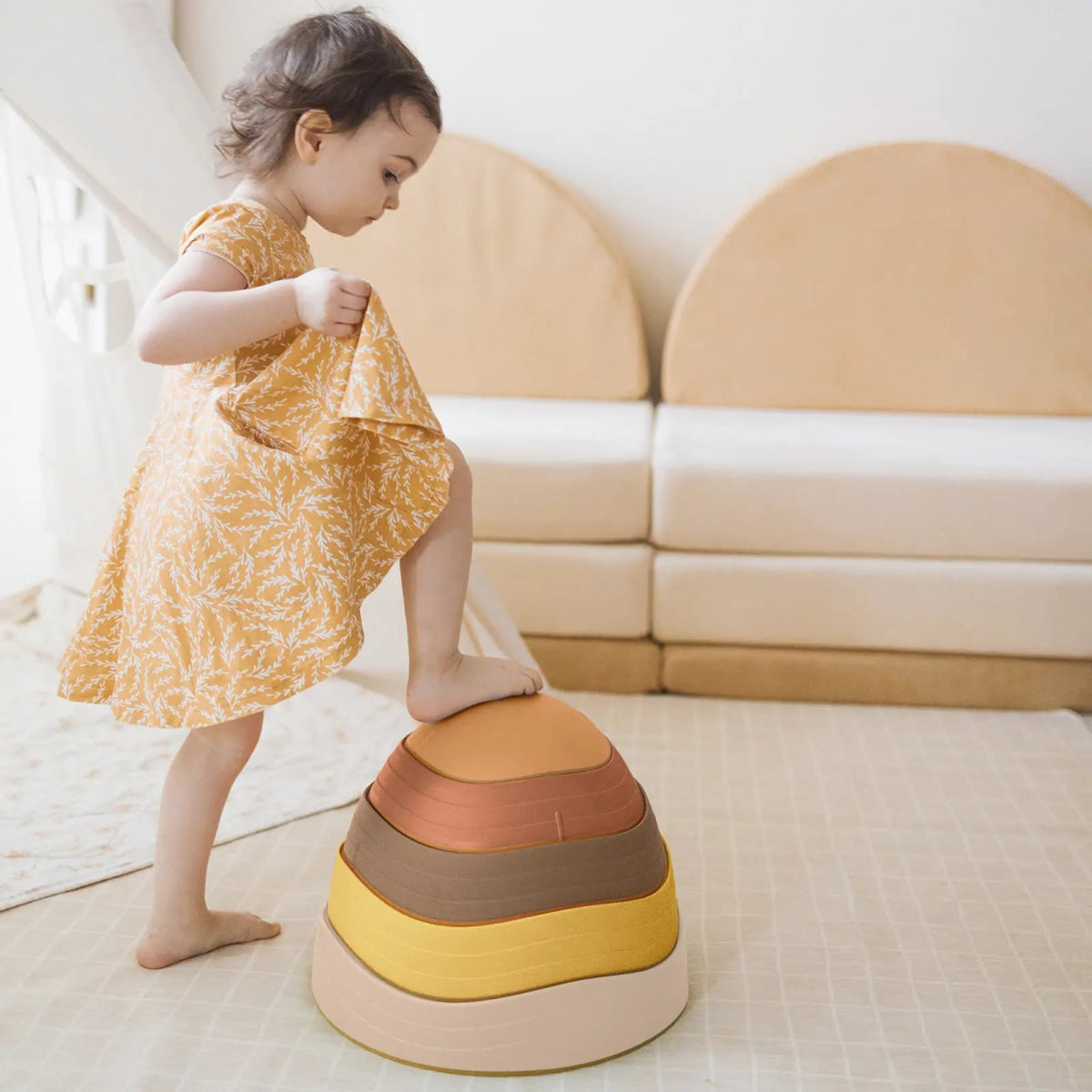Tiny Land Tiny Land® Children's Balance Stepping Stones - Sunset Hues - lily & onyx