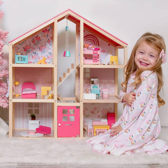 Tiny Land Tiny Land® Love Dollhouse with 30 Furniture Pieces - lily & onyx