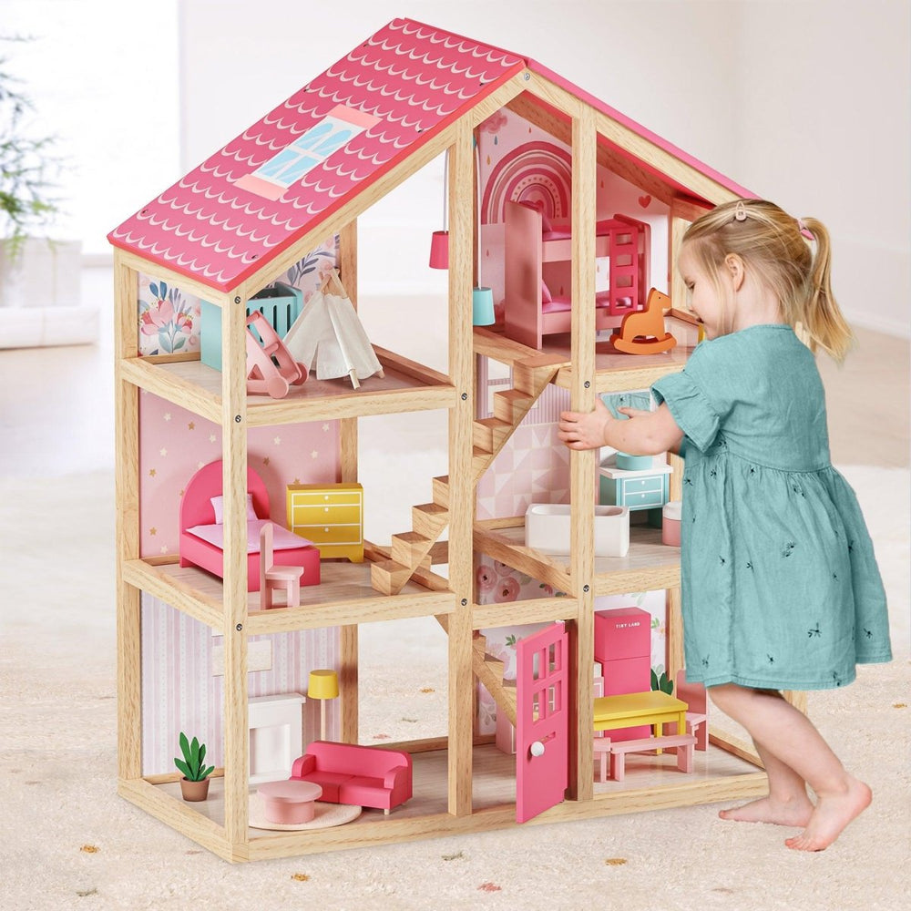 Tiny Land Tiny Land® Love Dollhouse with 30 Furniture Pieces - lily & onyx