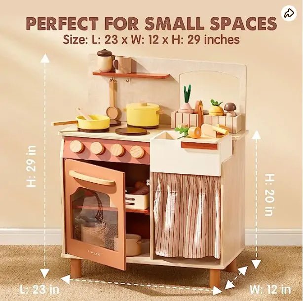 
                      
                        Tiny Land Tiny Land® Modern & Versatile Wooden Kids Play Kitchen - lily & onyx
                      
                    