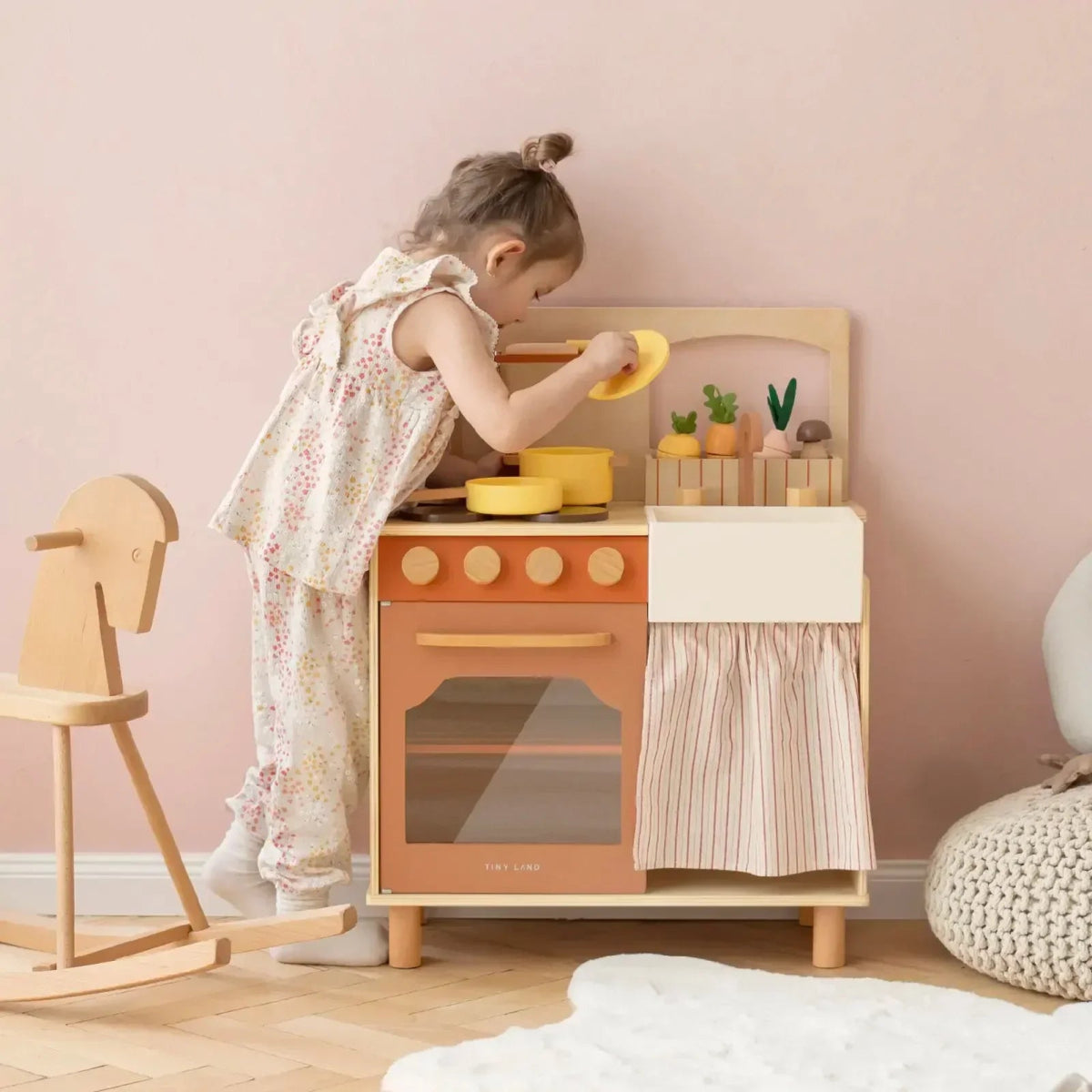 Tiny Land Tiny Land® Modern & Versatile Wooden Kids Play Kitchen - lily & onyx