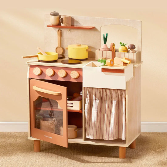 Tiny Land Tiny Land® Modern & Versatile Wooden Kids Play Kitchen - lily & onyx